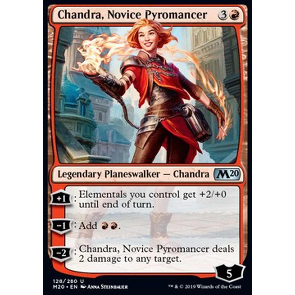Chandra, Novice Pyromancer - Chandra, Piromante Novizia - [M20] [NM]