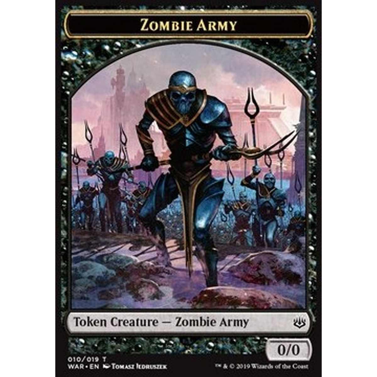 Zombie Army Token (Black 0/0) (V.3) - Zombie Army Token (Black 0/0) (V.3) - [WAR] [NM]