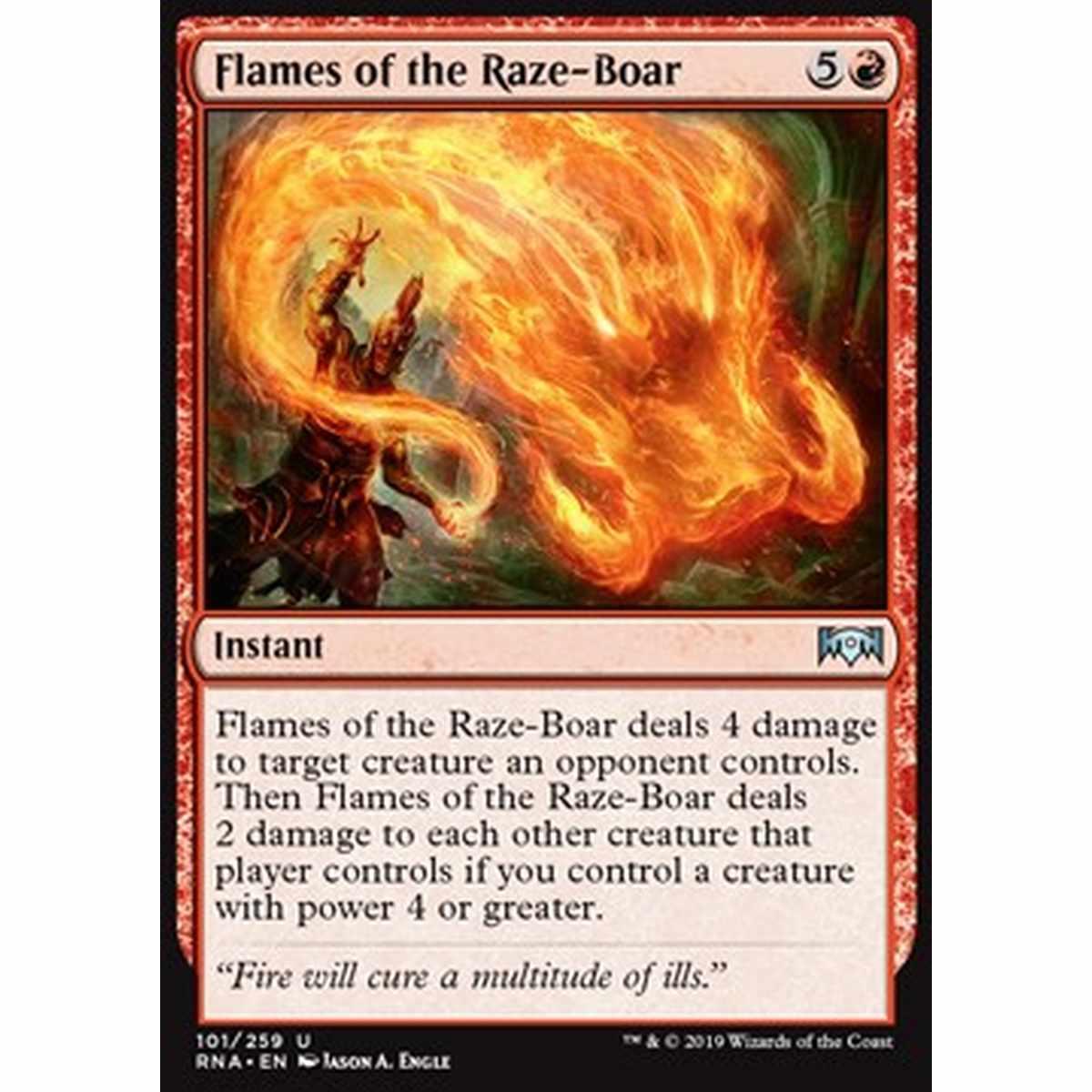 Flames of the Raze-Boar - Fiamme del Cinghiale Devastatore - [RNA] [NM] [Foil]