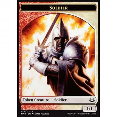Soldier Token (Red and White 1/1) - Soldier Token (Red and White 1/1) - [MM3] [NM]