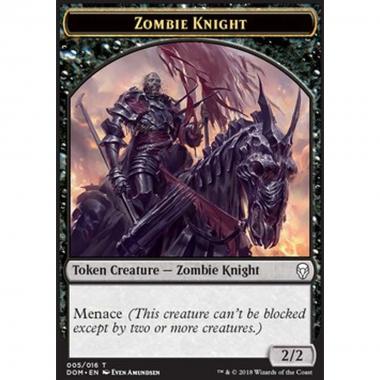 Zombie Knight Token (Black 2/2) - Zombie Knight Token (Black 2/2) - [DOM] [NM]