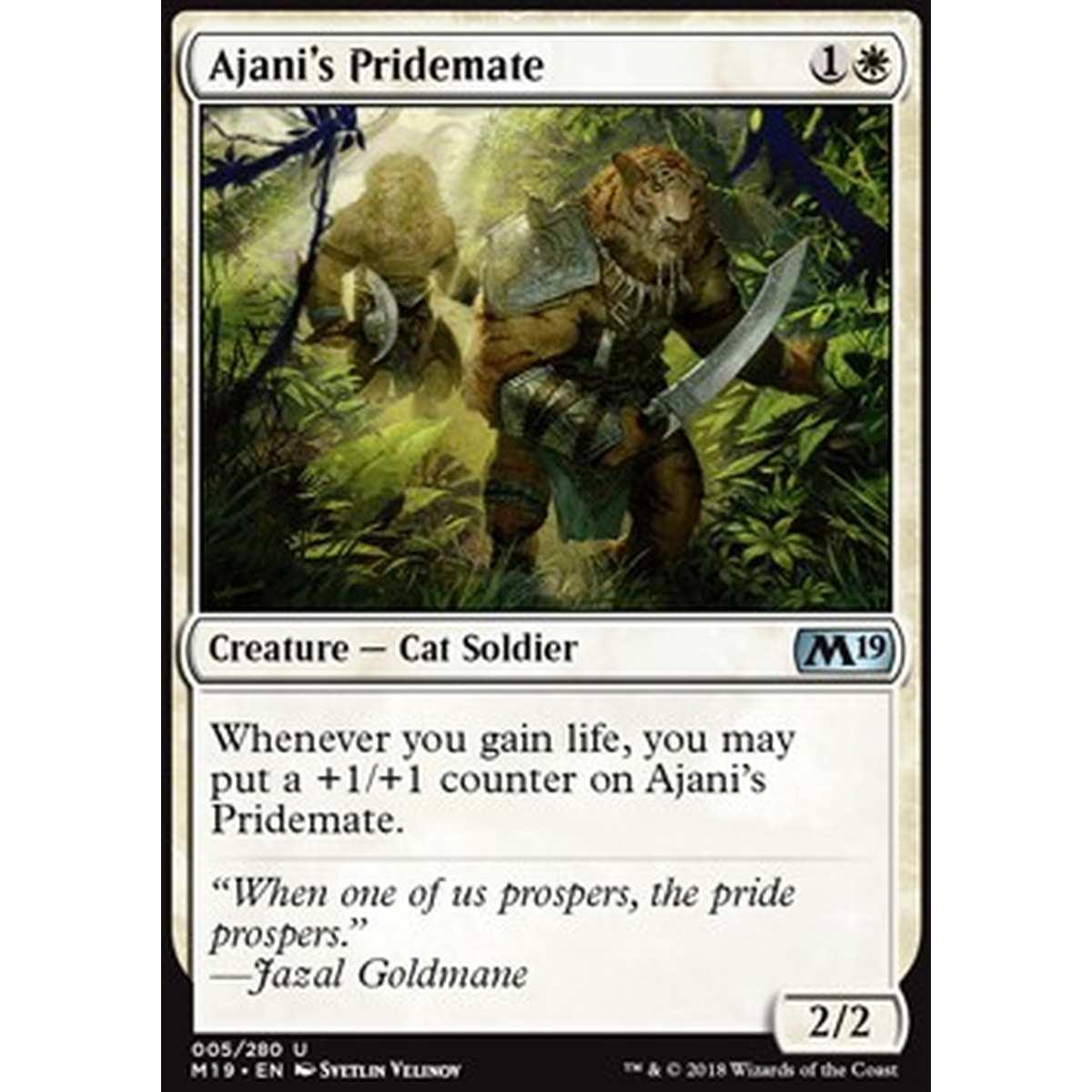 Ajani's Pridemate - Ajani's Pridemate - [M19] [NM] [Foil]