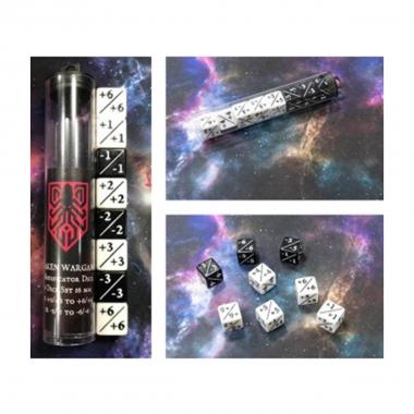 Set 8 DADI Kraken Wargame Positive/Negative D6 Dice 16 mm (8 Dice in Tube)