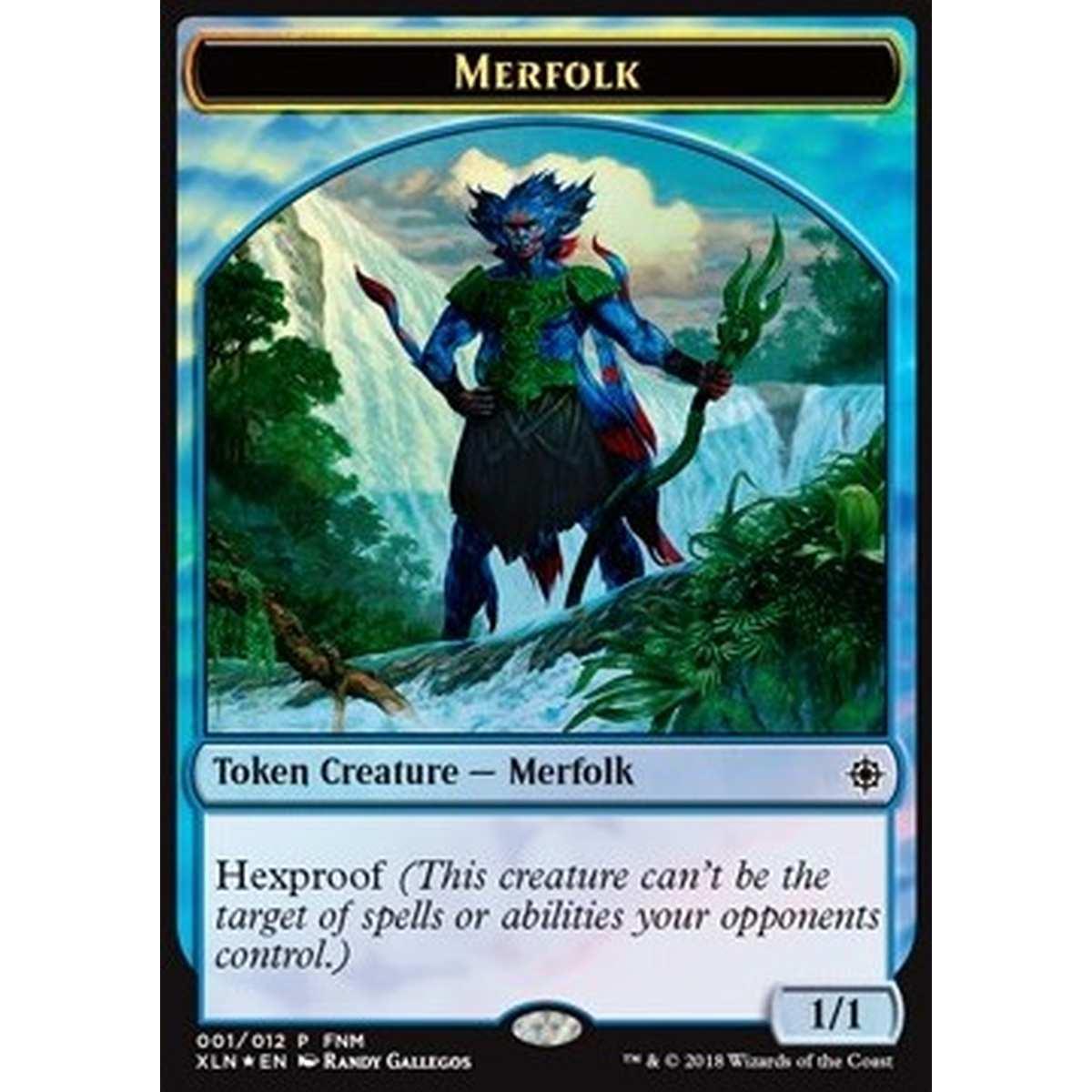 Merfolk Token (U 1/1 Hexproof) / Treasure Token - Merfolk Token (U 1/1 Hexproof) / Treasure Token - [FNM] [NM] [Foil]