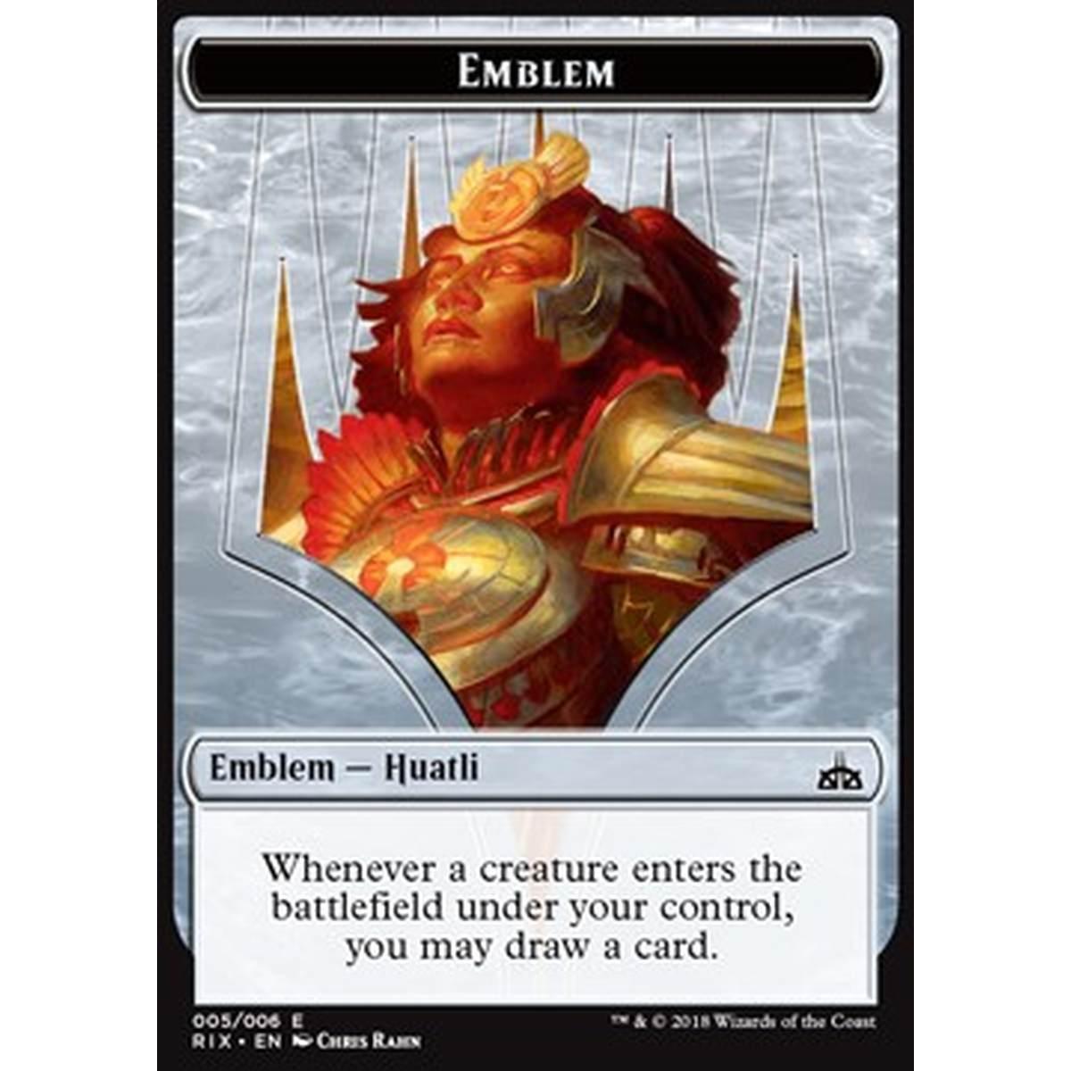 Huatli, Radiant Champion Emblem - Huatli, Radiant Champion Emblem - [RIX] [NM]