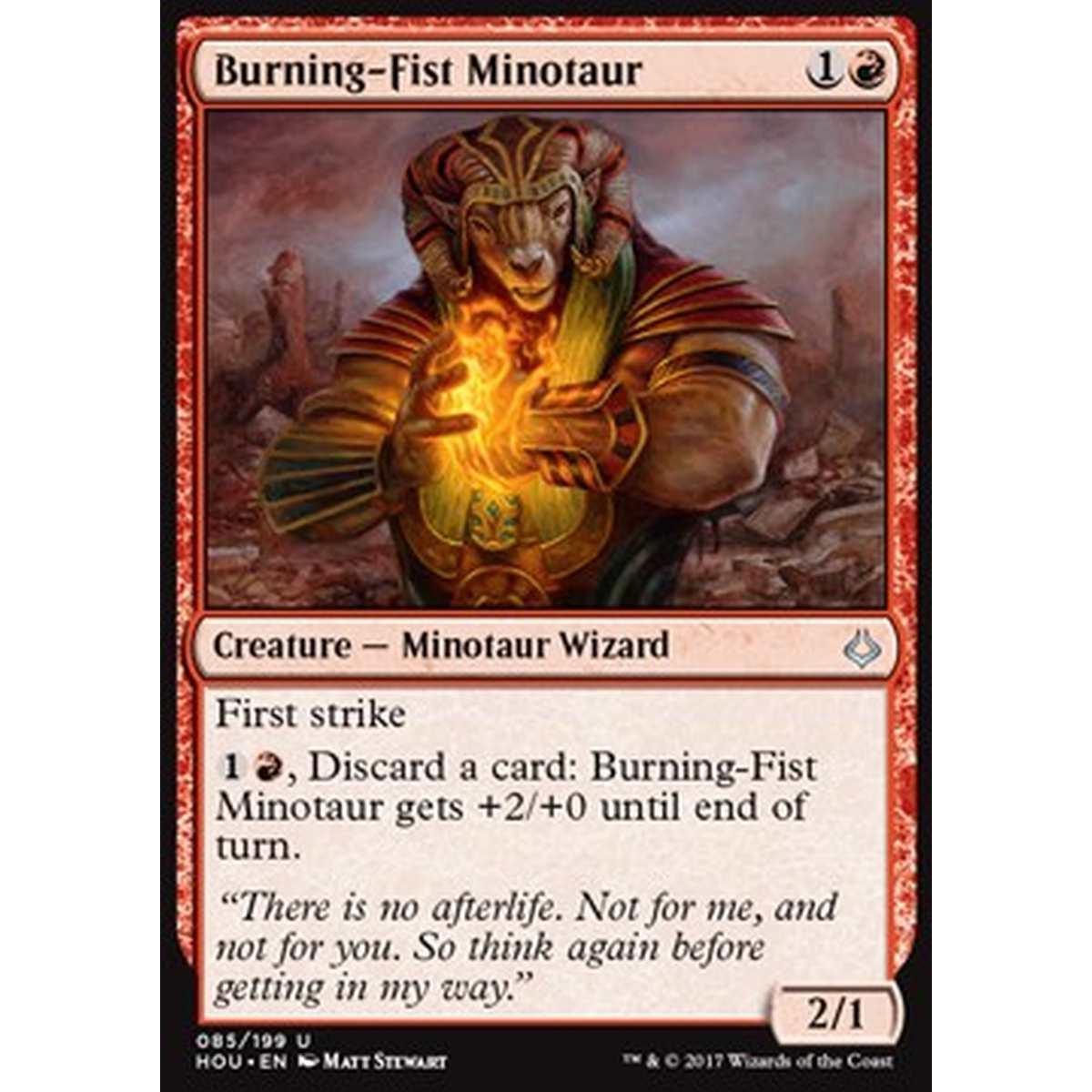 Burning-Fist Minotaur - Minotauro Pugnorovente - [HOU] [NM] [Foil]