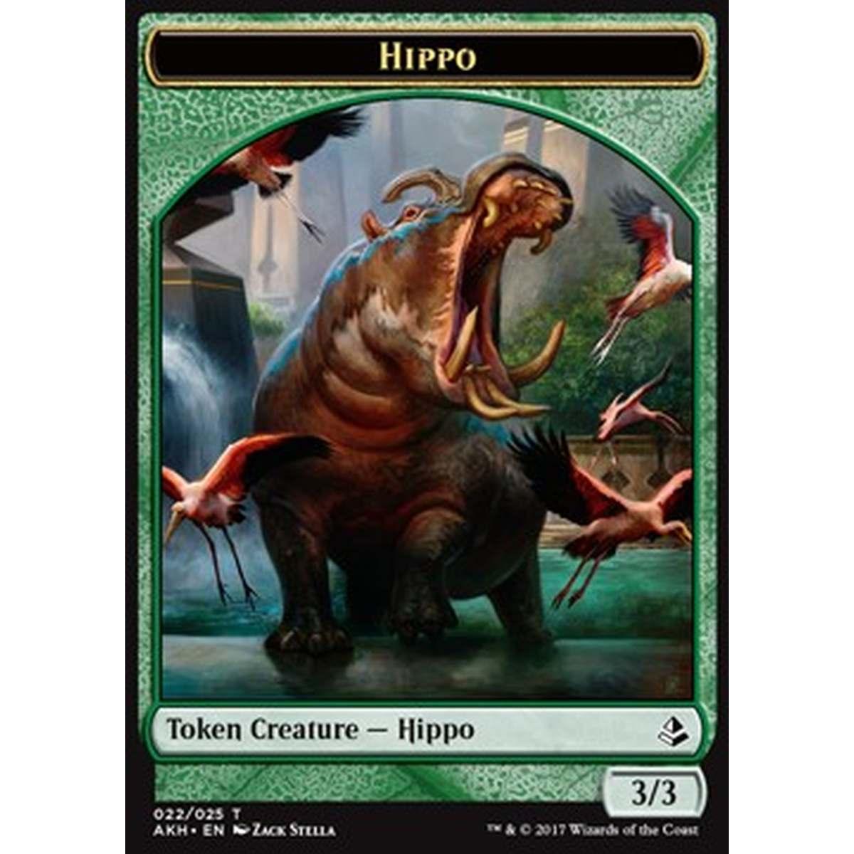 Hippo Token (Green 3/3) - Hippo Token (Green 3/3) - [AKH] [NM]