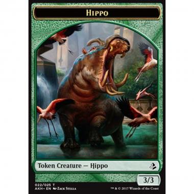 Hippo Token (Green 3/3) - Hippo Token (Green 3/3) - [AKH] [NM]