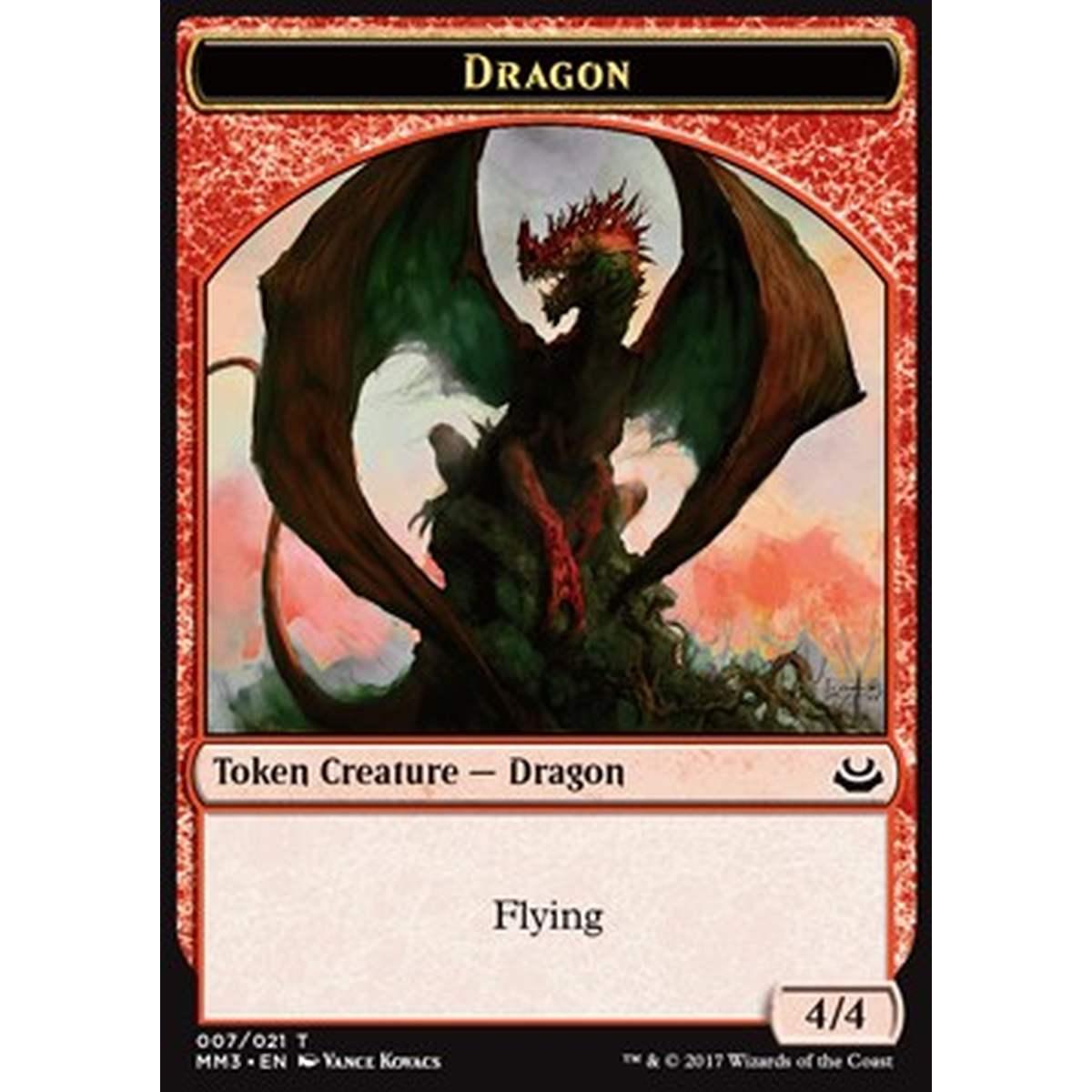 Dragon Token (Red 4/4) - Dragon Token (Red 4/4) - [MM3] [NM]