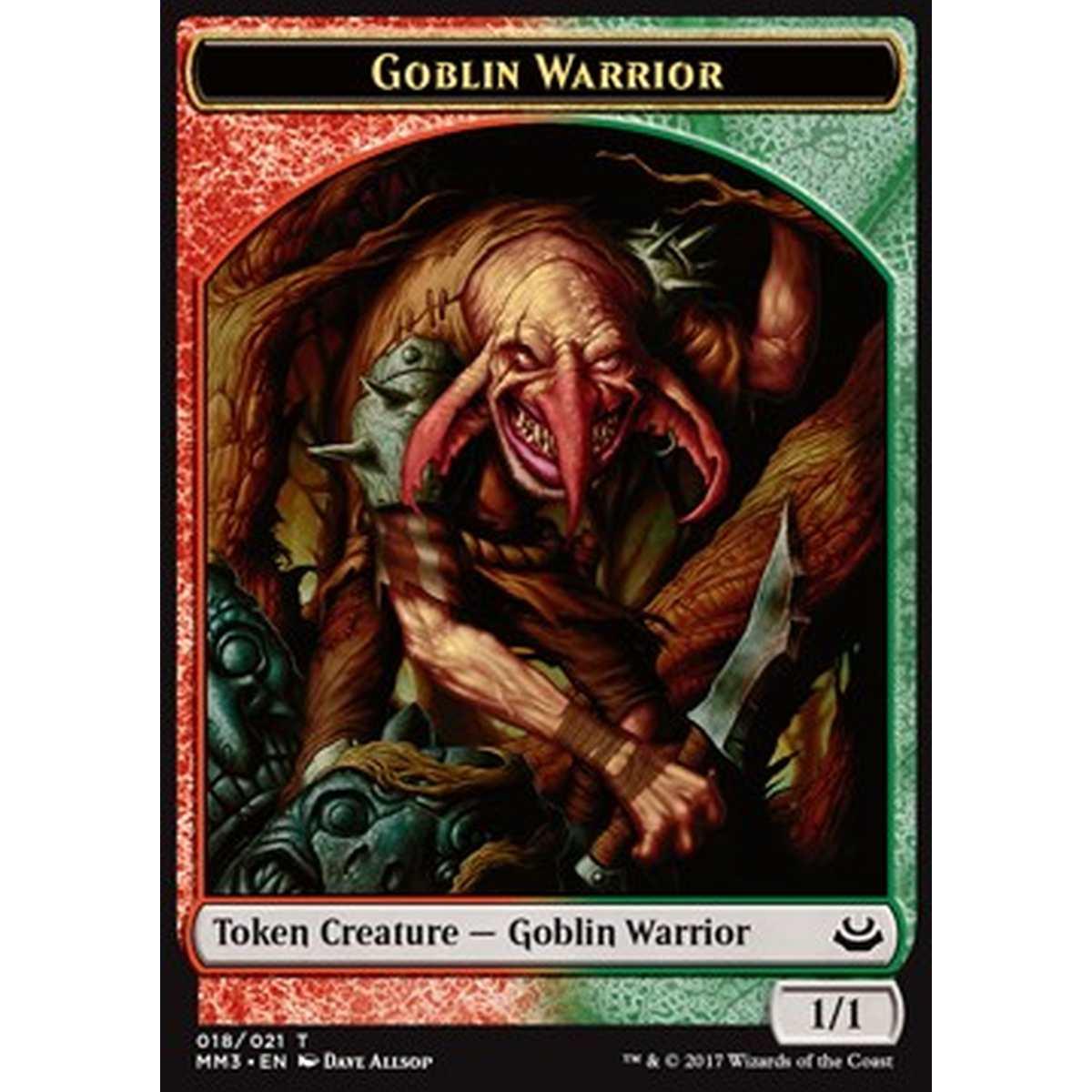 Goblin Warrior Token (Red and Green 1/1) - Goblin Warrior Token (Red and Green 1/1) - [MM3] [NM]