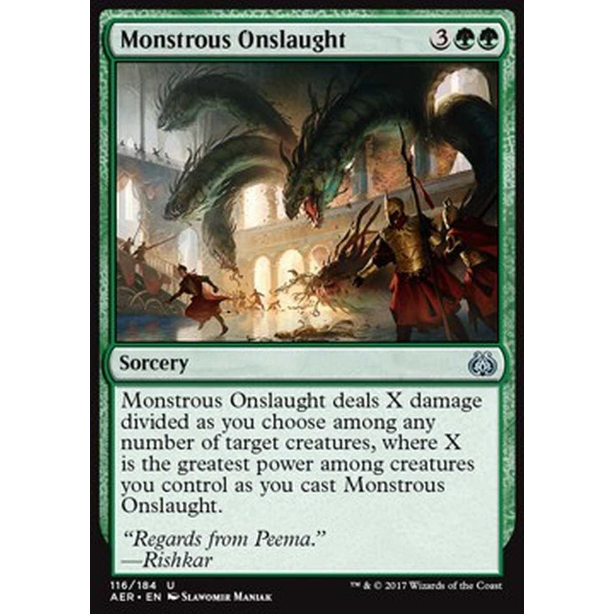 Monstrous Onslaught - Assalto Mostruoso - [AER] [NM] [Foil]