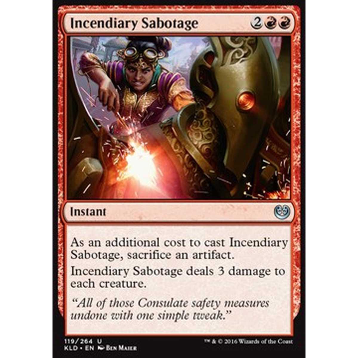 Incendiary Sabotage - Sabotaggio Incendiario - [KLD] [NM] [Foil]