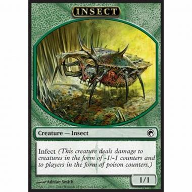 Insect Token (Green 1/1 Infect) - Insect Token (Green 1/1 Infect) - [SOM] [NM]