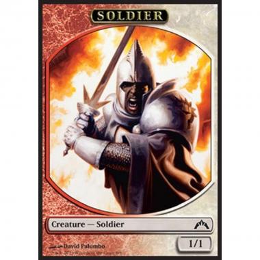 Soldier Token (Red and White 1/1) - Soldier Token (Red and White 1/1) - [GTC] [NM]