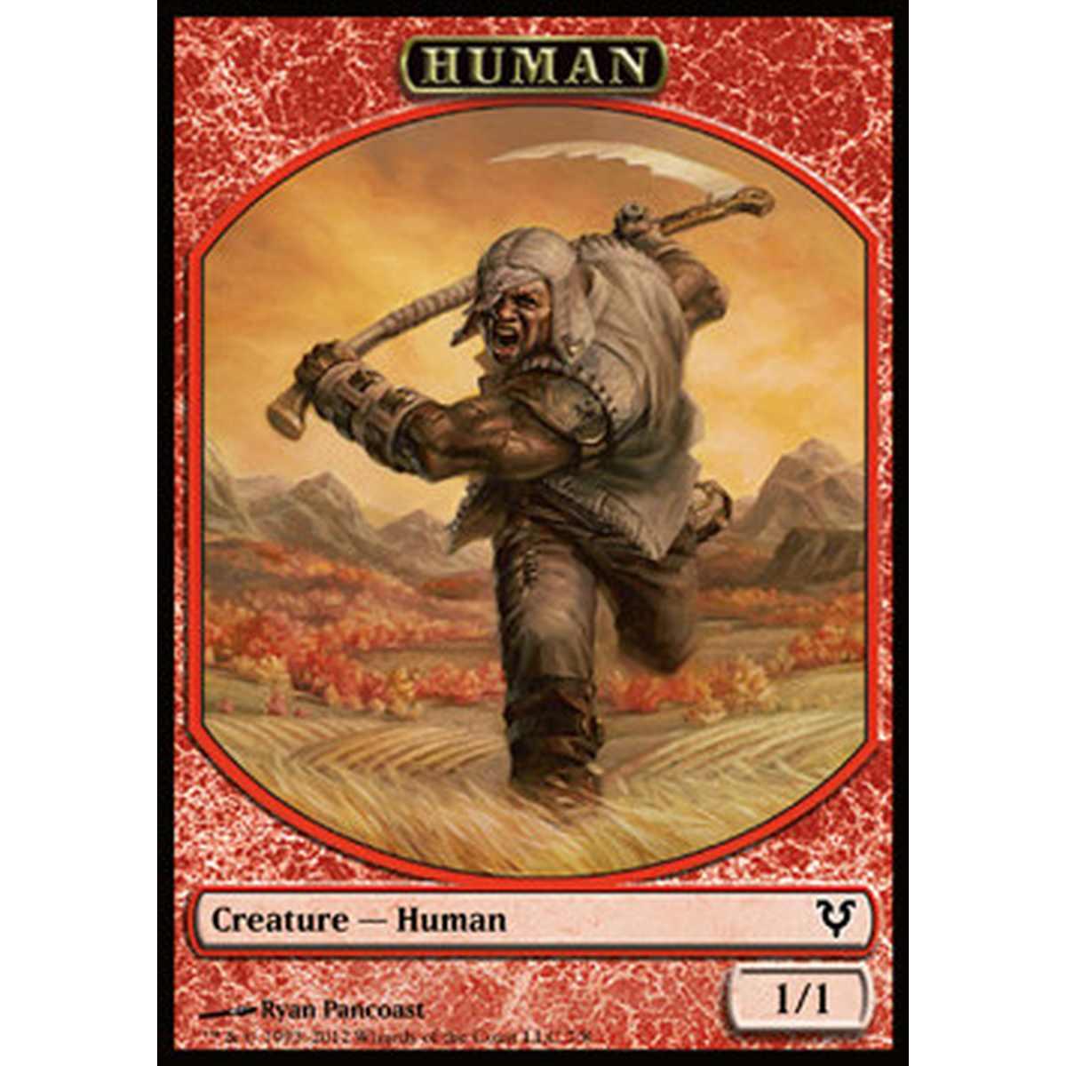 Human Token (Red 1/1) - Human Token (Red 1/1) - [AVR] [NM]