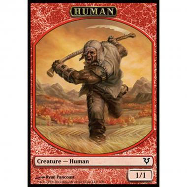Human Token (Red 1/1) - Human Token (Red 1/1) - [AVR] [NM]