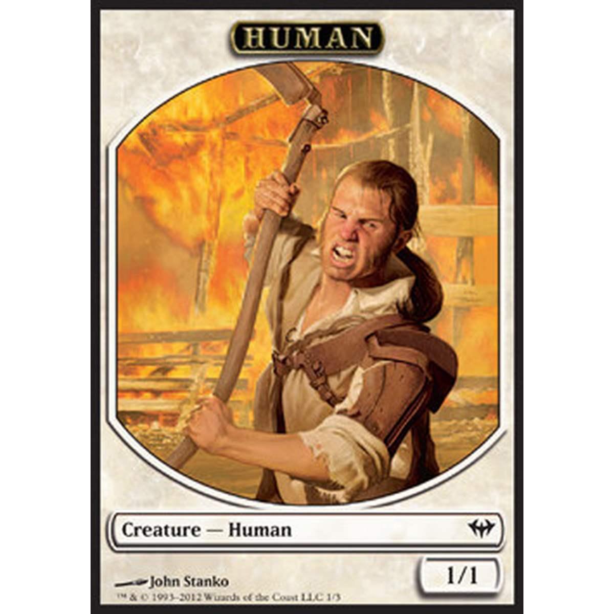 Human Token (White 1/1) - Human Token (White 1/1) - [DKA] [NM]