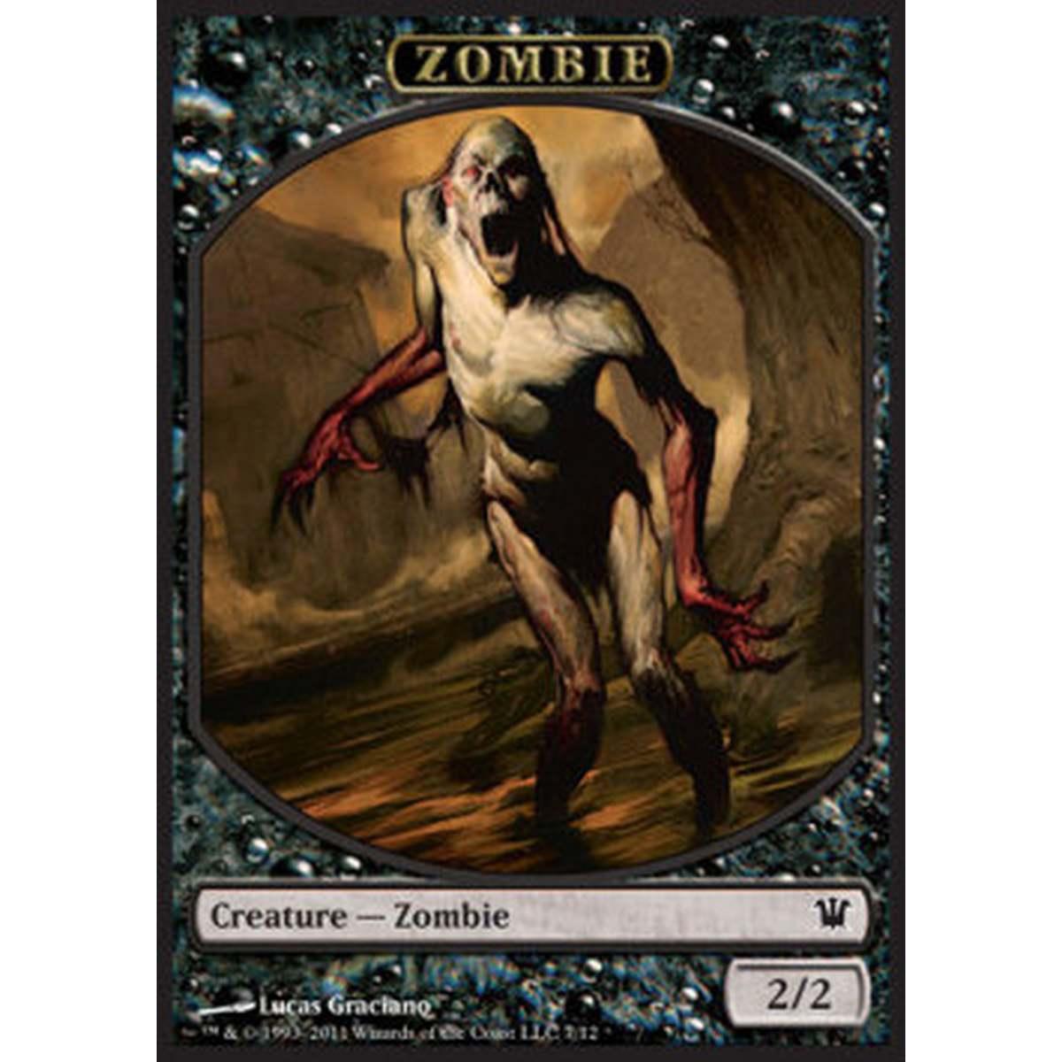 Zombie Token (Black 2/2) (V.1) - Zombie Token (Black 2/2) (V.1) - [ISD] [NM]