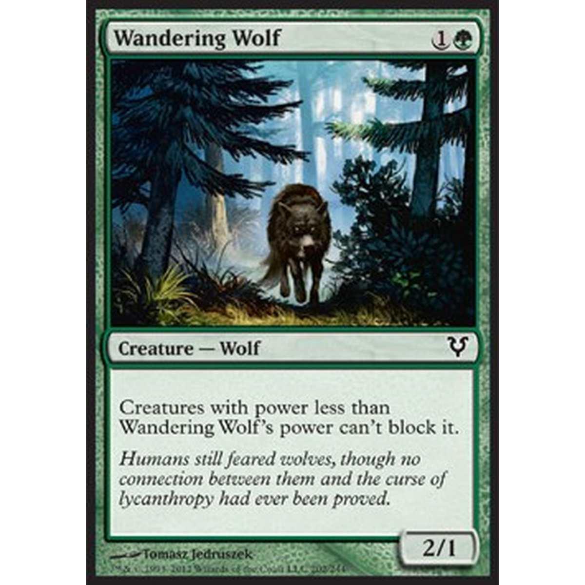Wandering Wolf - Lupo Ramingo - [AVR] [NM] [Foil]