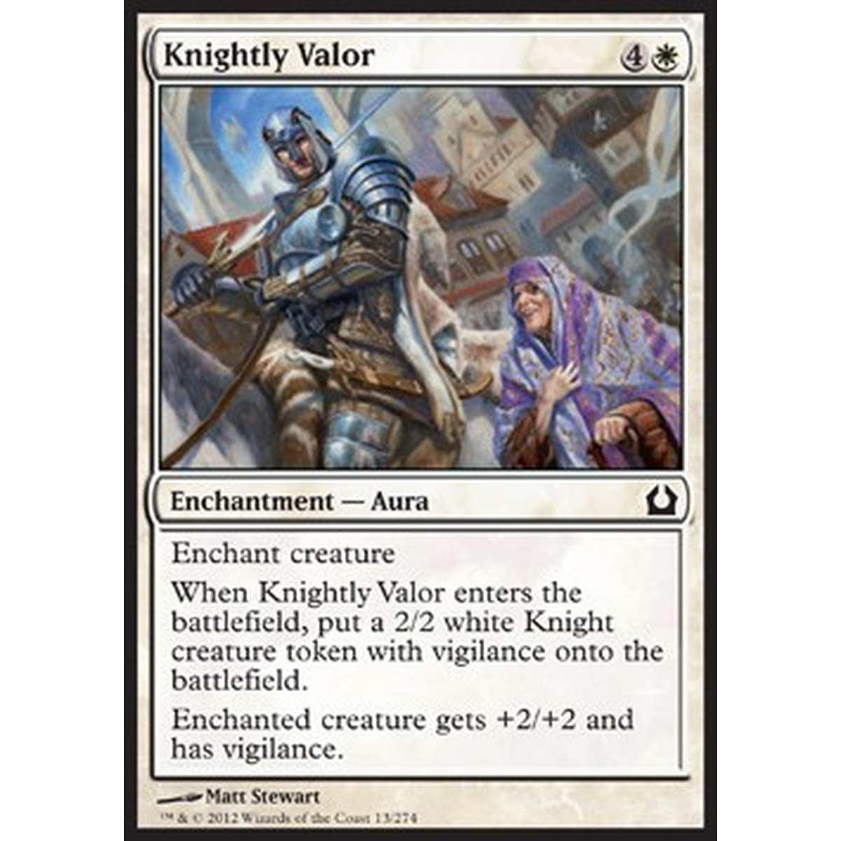 Knightly Valor - Valore Cavalleresco - [RTR] [NM] [Foil]