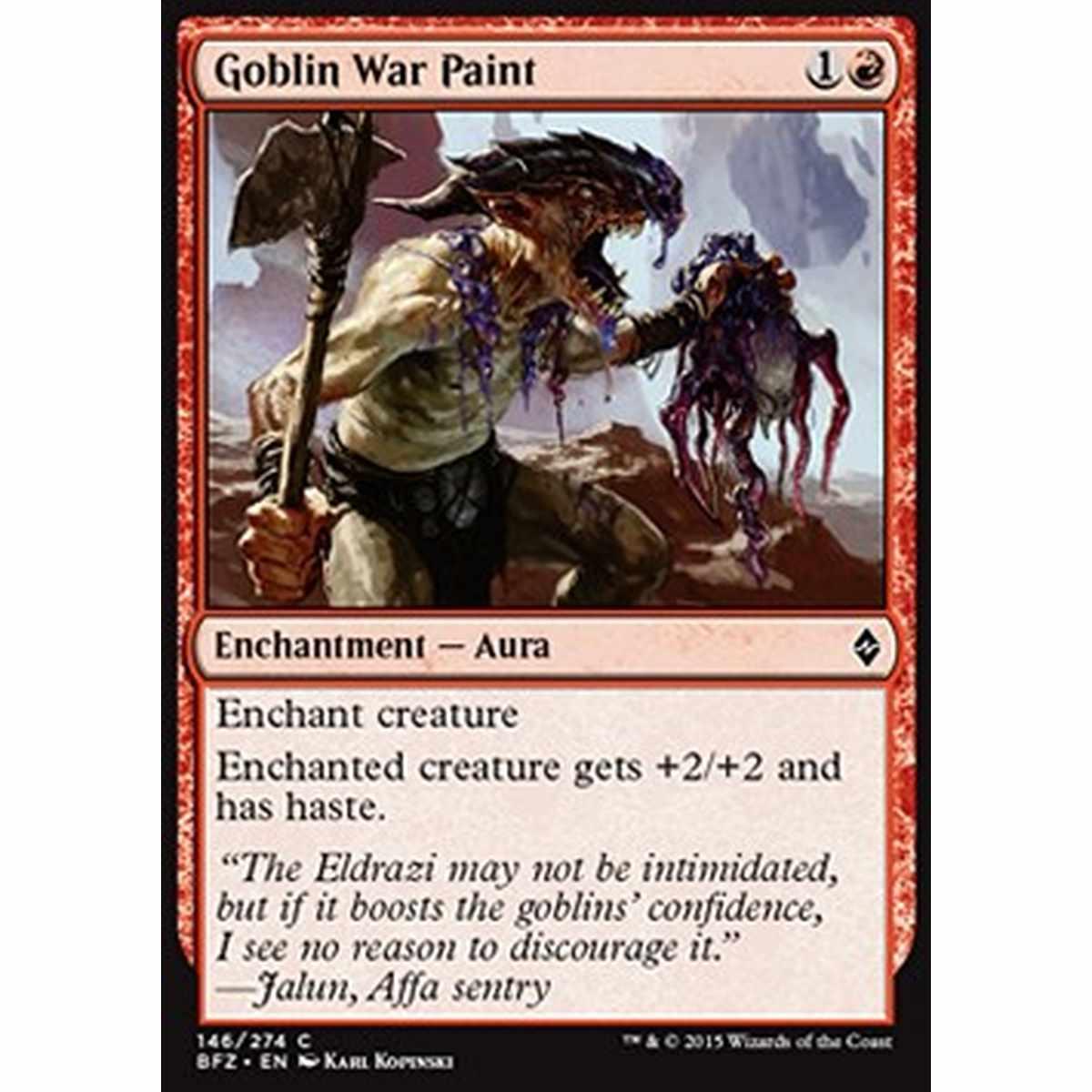 Goblin War Paint - Pittura di Guerra dei Goblin - [BFZ] [NM] [Foil]