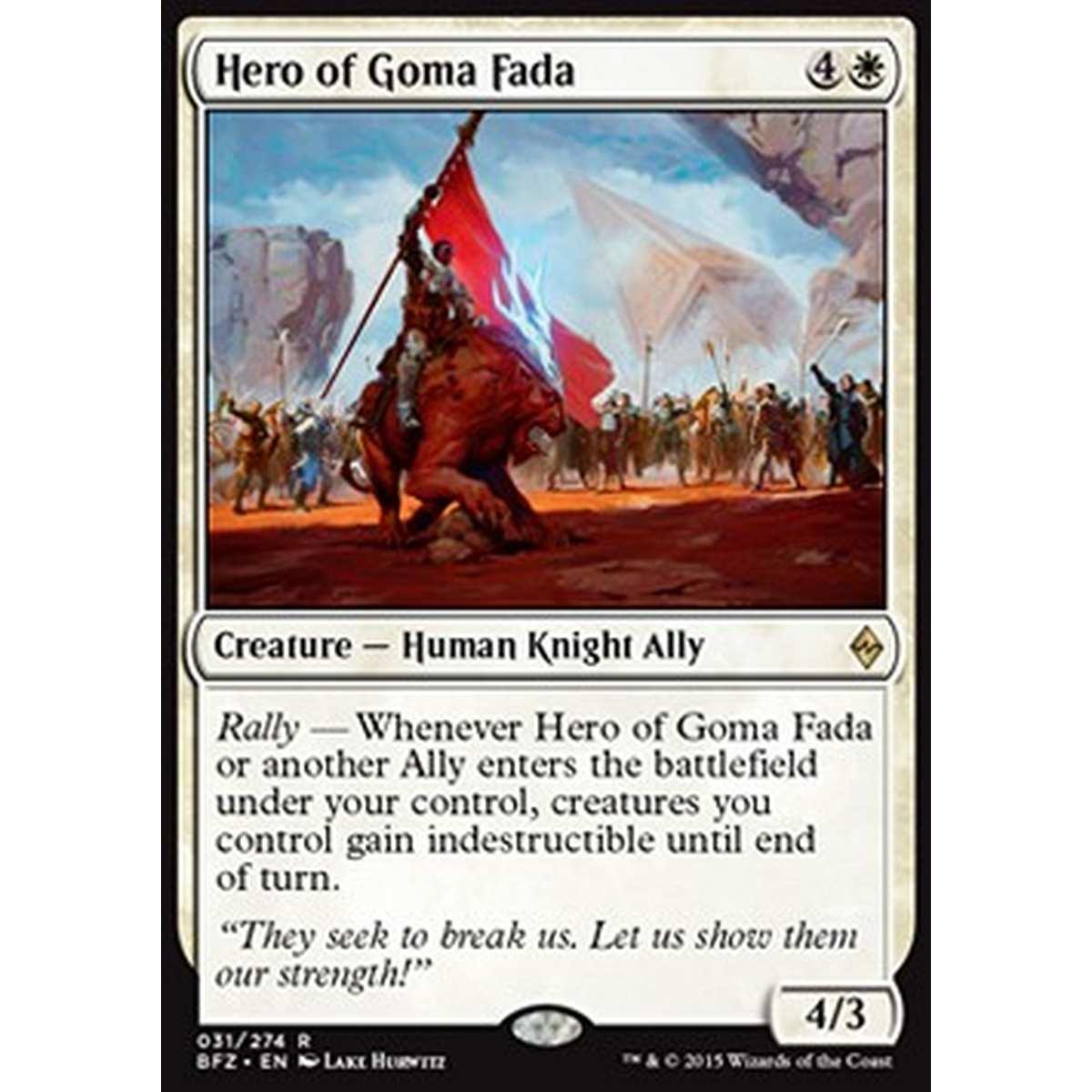 Hero of Goma Fada - Eroe di Goma Fada - [BFZ] [NM] [Foil]
