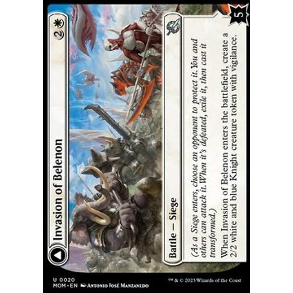 Invasion of Belenon // Belenon War Anthem - Invasion of Belenon // Belenon War Anthem - [MOM] [NM] [Foil]