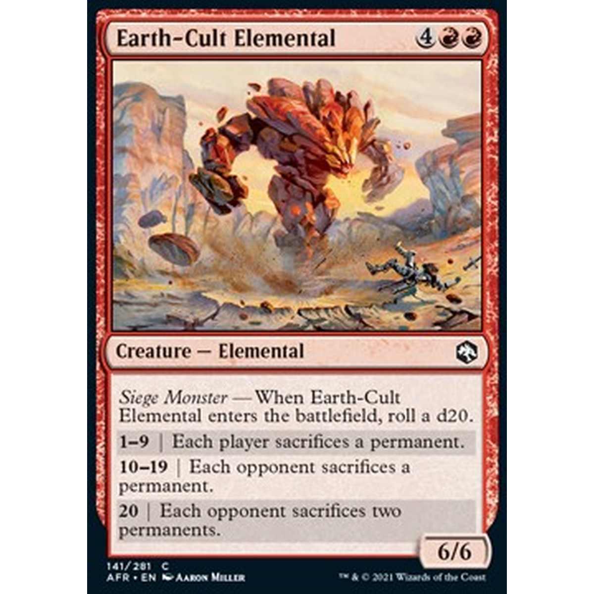 Earth-Cult Elemental - Elementale del Culto della Terra - [AFR] [NM]