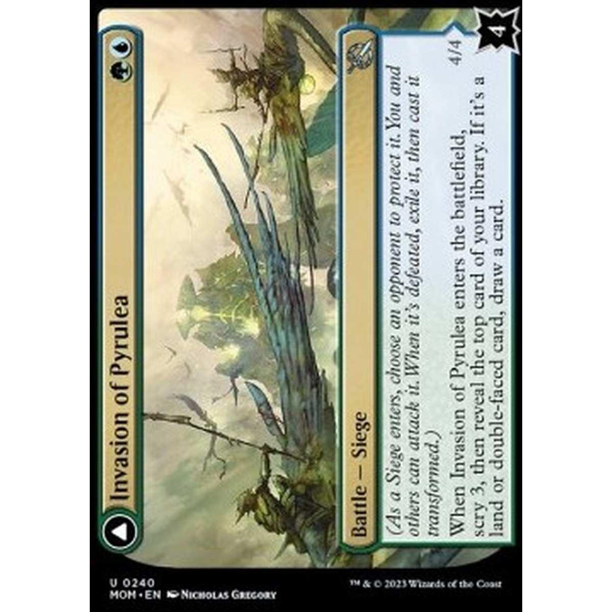 Invasion of Pyrulea // Gargantuan Slabhorn - Invasion of Pyrulea // Gargantuan Slabhorn - [MOM] [NM] [Foil]