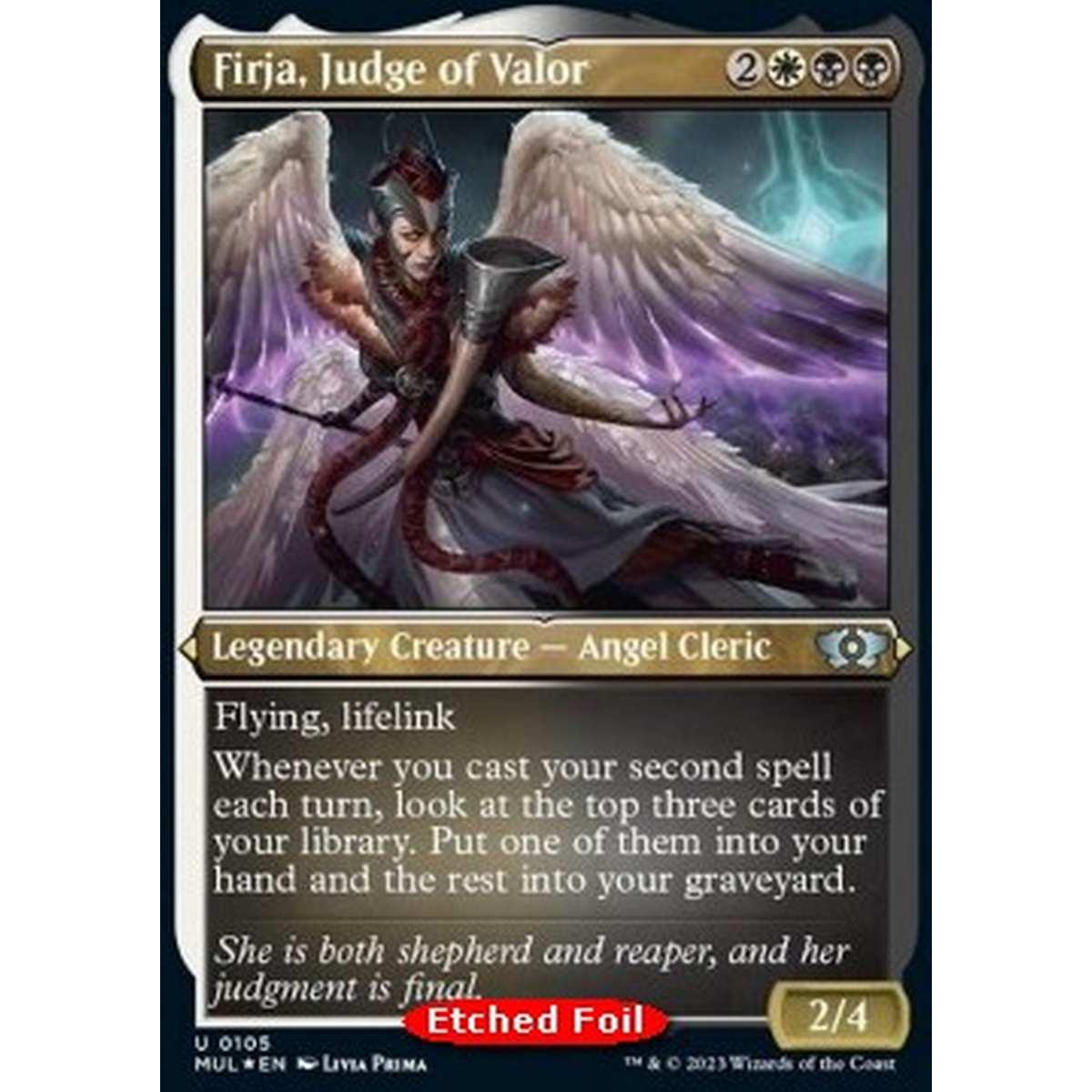 Firja, Judge of Valor (V.2) - Firja, Judge of Valor (V.2) - [MUL] [NM] [Foil]