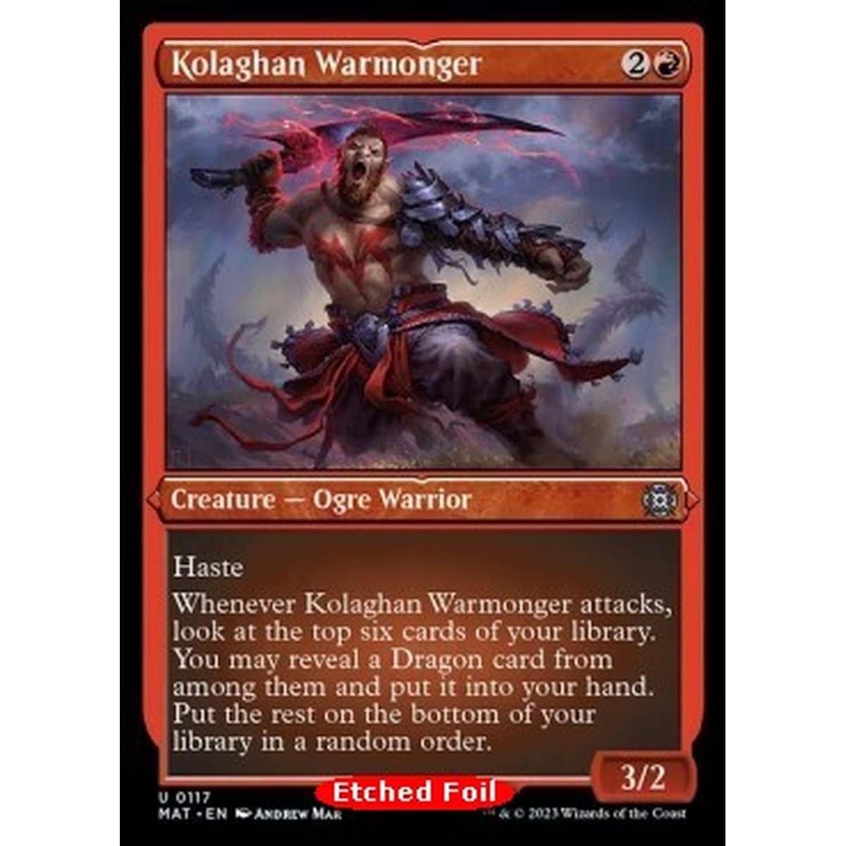 Kolaghan Warmonger (V.2) - Kolaghan Warmonger (V.2) - [XMAT] [NM] [Foil]