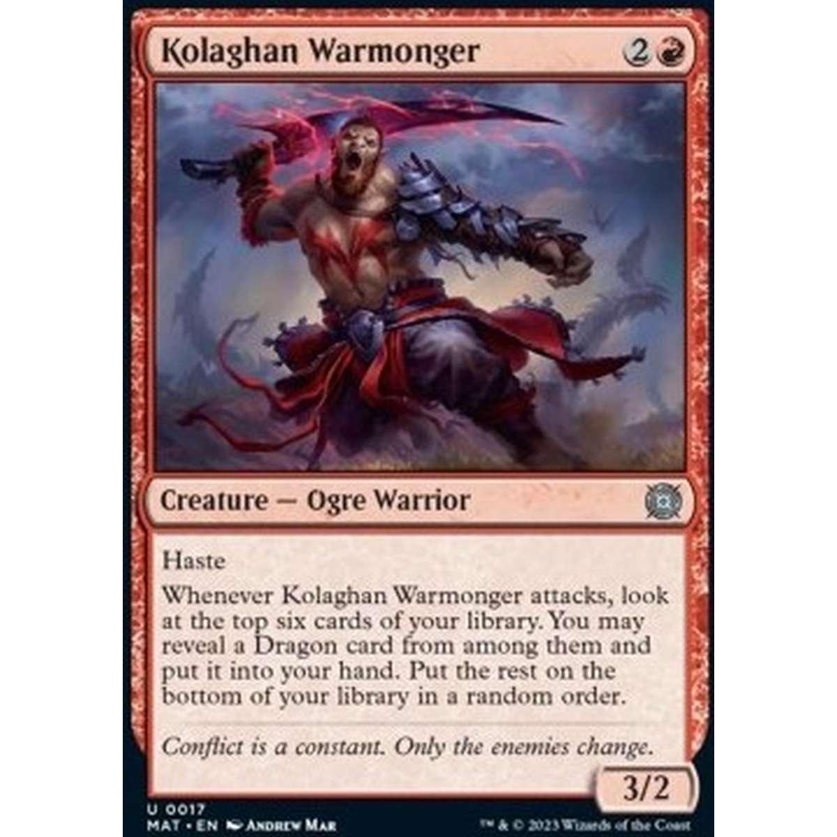 Kolaghan Warmonger - Kolaghan Warmonger - [MAT] [NM] [Foil]