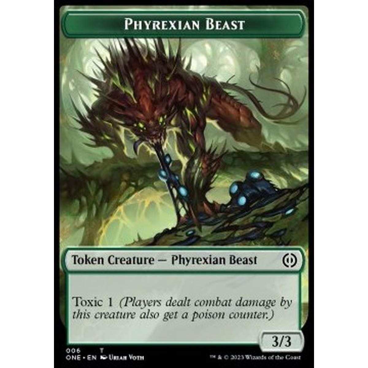 Phyrexian Beast Token (G 3/3) // Rebel Token (R 2/2) - Phyrexian Beast Token (G 3/3) // Rebel Token (R 2/2) - [XONE] [NM] [Foil]