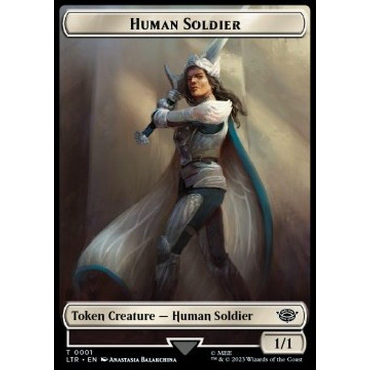 Human Soldier Token (W 1/1) // Food Token (V.1) - Human Soldier Token (W 1/1) // Food Token (V.1) - [XLTR] [NM] [Foil]