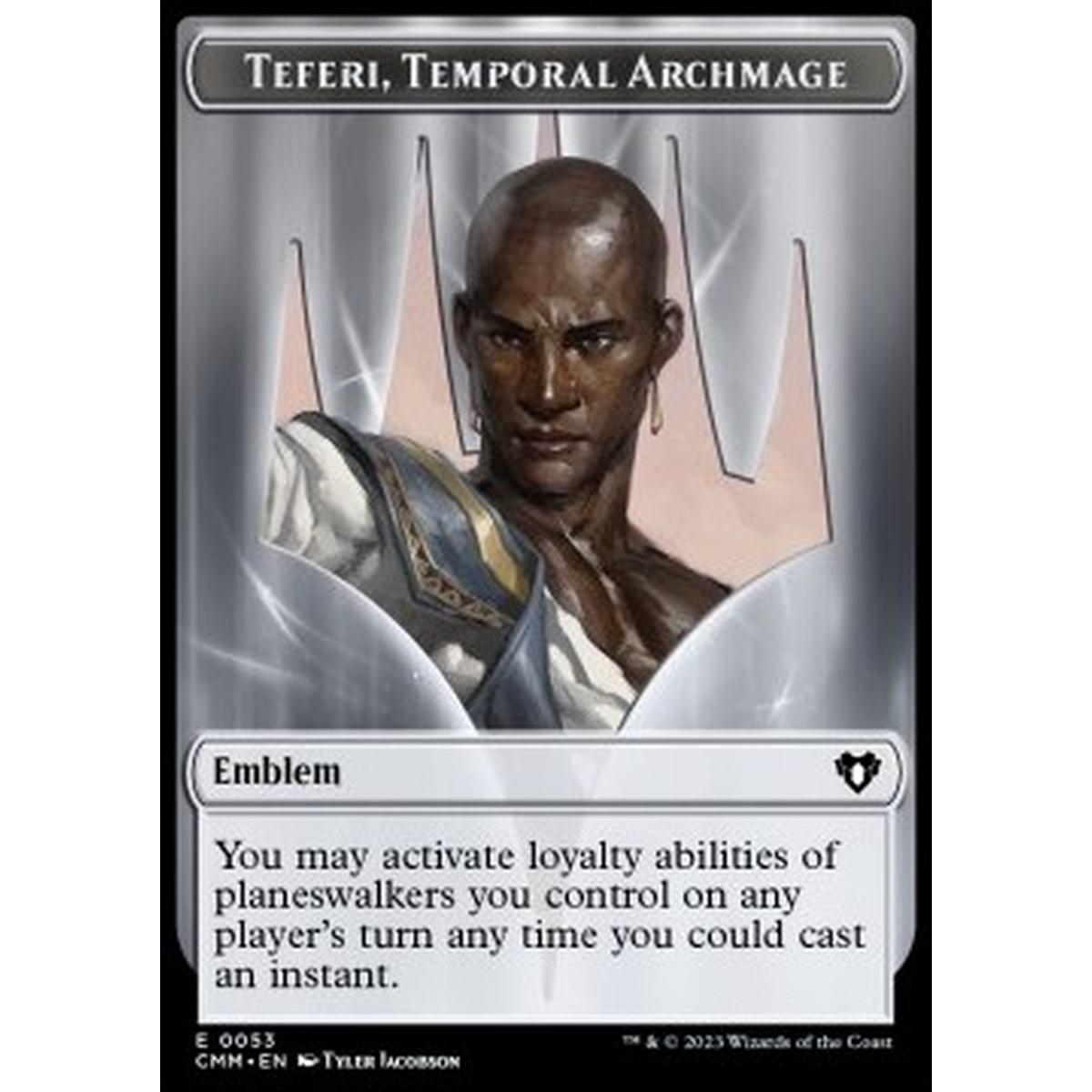 Teferi, Temporal Archmage Emblem // Human Soldier Token (W 1/1) - Teferi, Temporal Archmage Emblem // Human Soldier Token (W 1/1) - [XCMM] [NM]