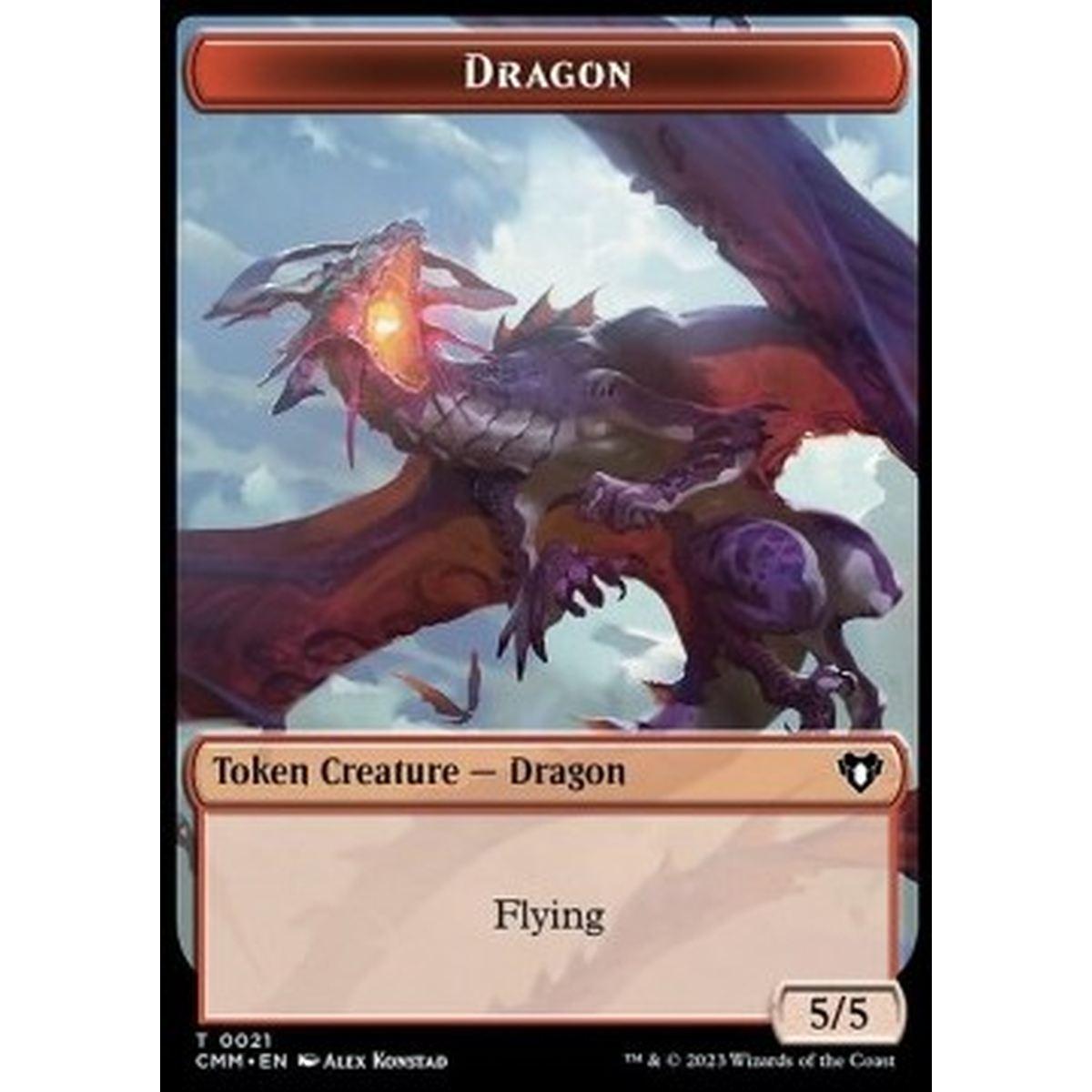 Dragon Token (R 5/5) // Spirit Token (WB 1/1) - Dragon Token (R 5/5) // Spirit Token (WB 1/1) - [XCMM] [NM]