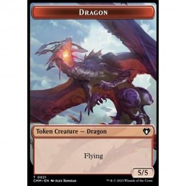 Dragon Token (R 5/5) // Spirit Token (WB 1/1) - Dragon Token (R 5/5) // Spirit Token (WB 1/1) - [XCMM] [NM]
