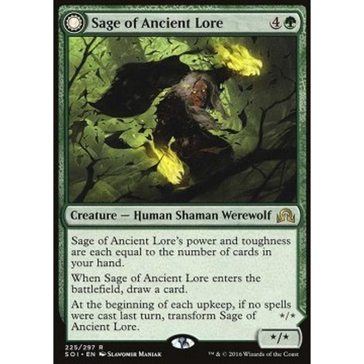 Sage of Ancient Lore / Werewolf of Ancient Hunger - Saggia delle Tradizioni Ataviche // Mannara dalla Fame Atavica - [SOI] [NM]