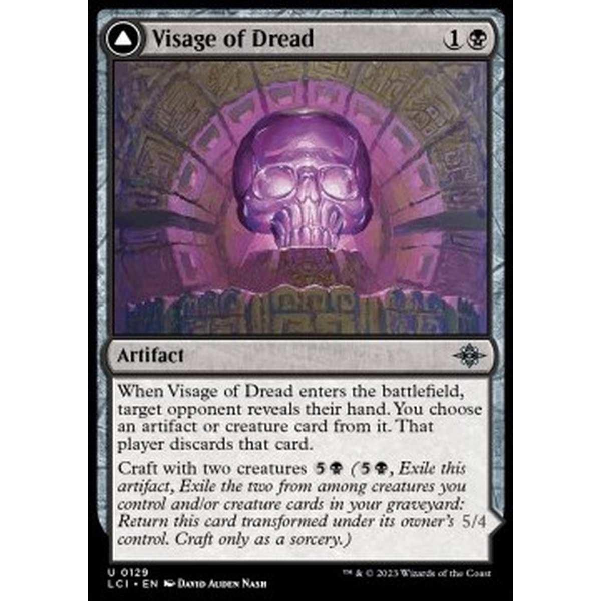 Visage of Dread // Dread Osseosaur - Visage of Dread // Dread Osseosaur - [LCI] [NM] [Foil]