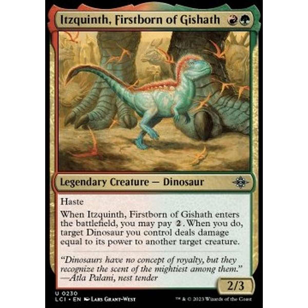 Itzquinth, Firstborn of Gishath - Itzquinth, Firstborn of Gishath - [LCI] [NM] [Foil]