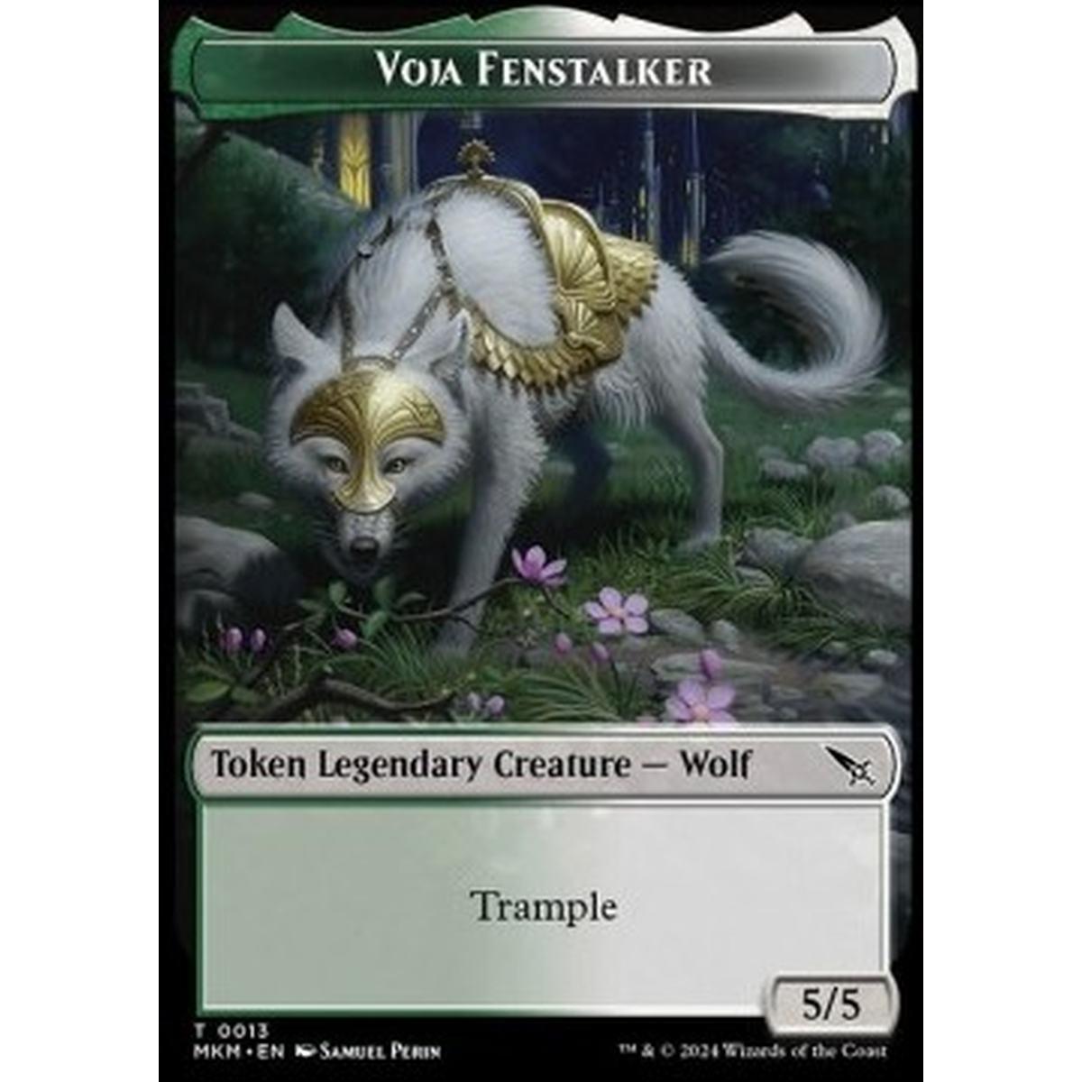 Voja Fenstalker Token (Green and White 5/5) - Voja Fenstalker Token (Green and White 5/5) - [TMKM] [NM]