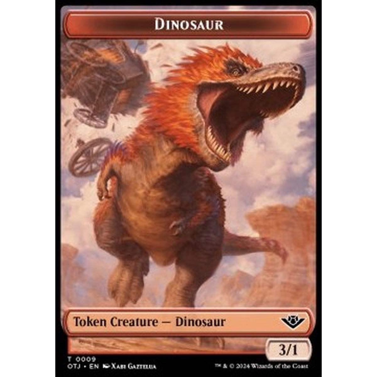 Dinosaur Token (Red 3/1) - Dinosaur Token (Red 3/1) - [TOTJ] [NM]