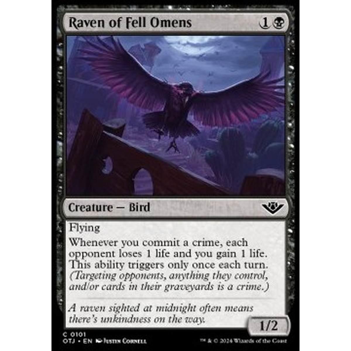 Raven of Fell Omens - Raven of Fell Omens - [OTJ] [NM] [Foil]