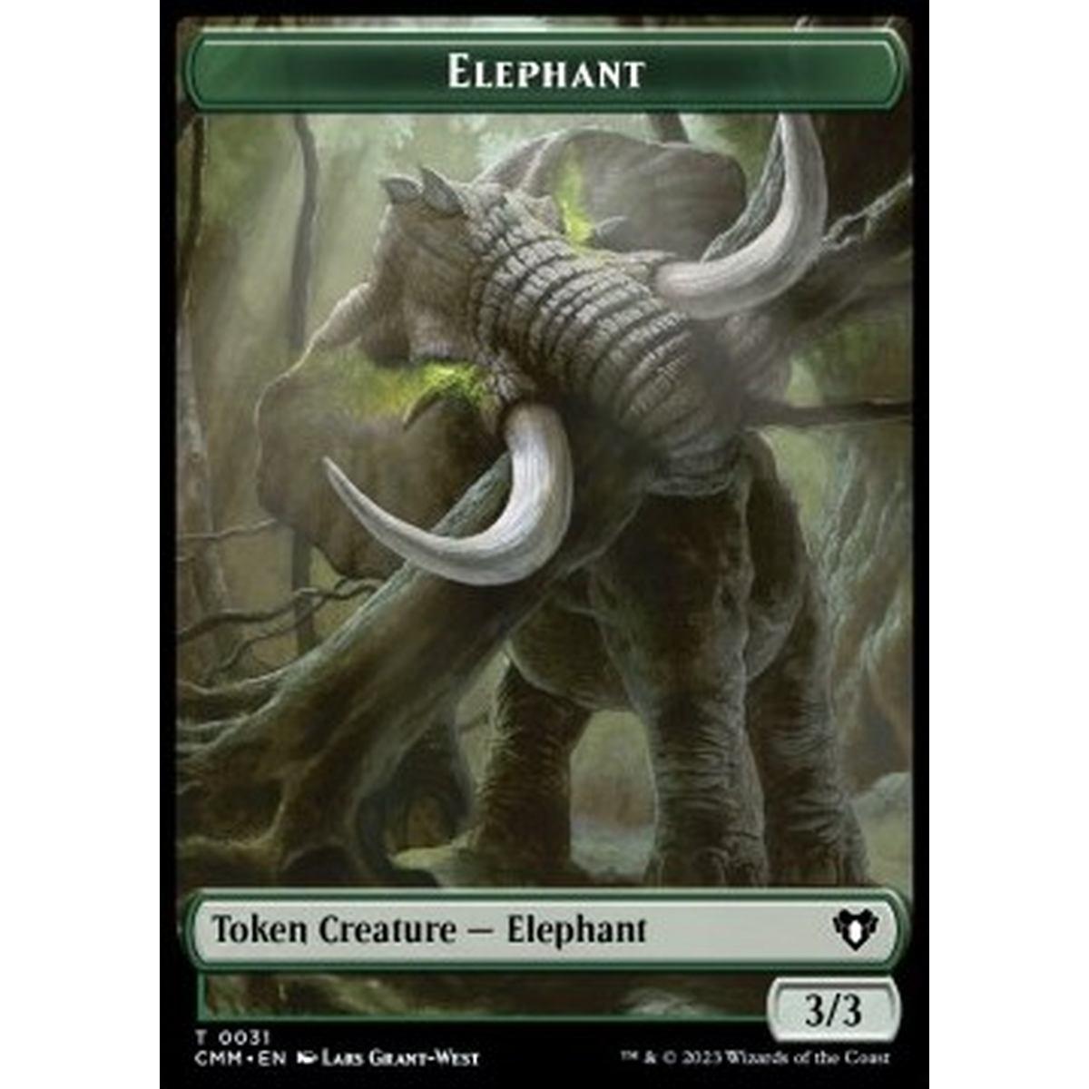 Elephant Token (G 3/3) // Clue Token - Elephant Token (G 3/3) // Clue Token - [XCMM] [NM] [Foil]