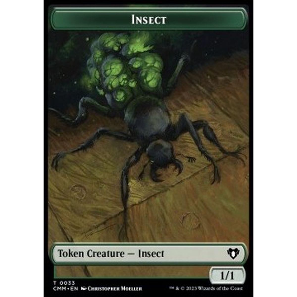 Insect Token (G 1/1) // Saproling Token (G 1/1) - Insect Token (G 1/1) // Saproling Token (G 1/1) - [XCMM] [NM] [Foil]