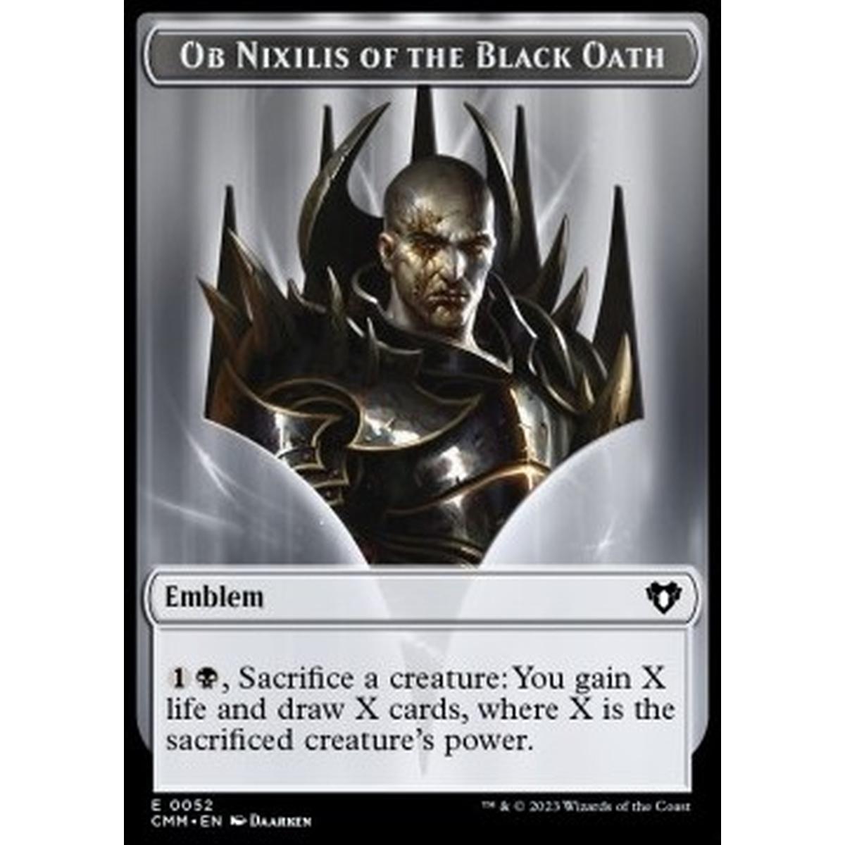 Ob Nixilis of the Black Oath Emblem // Treasure Token - Ob Nixilis of the Black Oath Emblem // Treasure Token - [XCMM] [NM] [Foil]