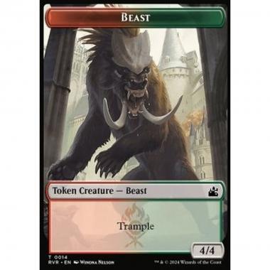 Beast Token (RG 4/4) // Elf Knight Token (GW 2/2) - Beast Token (RG 4/4) // Elf Knight Token (GW 2/2) - [TRVR] [NM] [Foil]