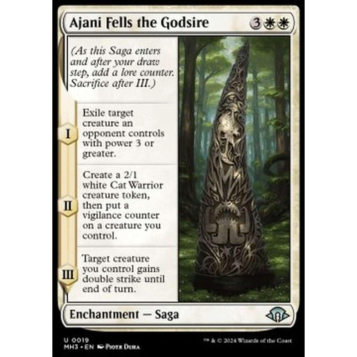 Ajani Fells the Godsire - Ajani Fells the Godsire - [MH3] [NM] [Foil]