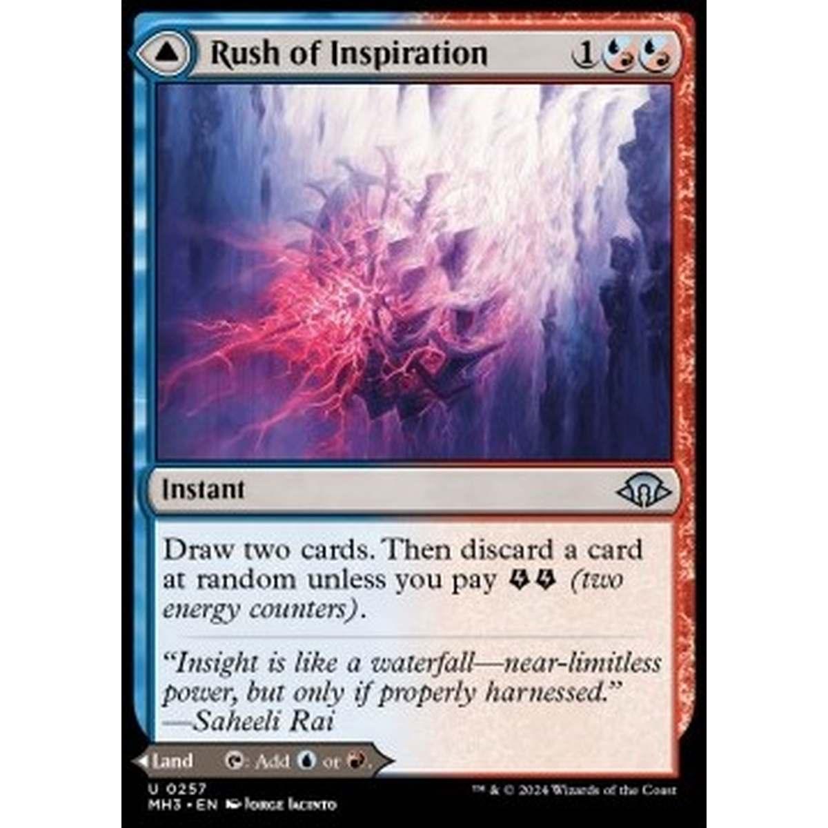 Rush of Inspiration // Crackling Falls - Rush of Inspiration // Crackling Falls - [MH3] [NM] [Foil]