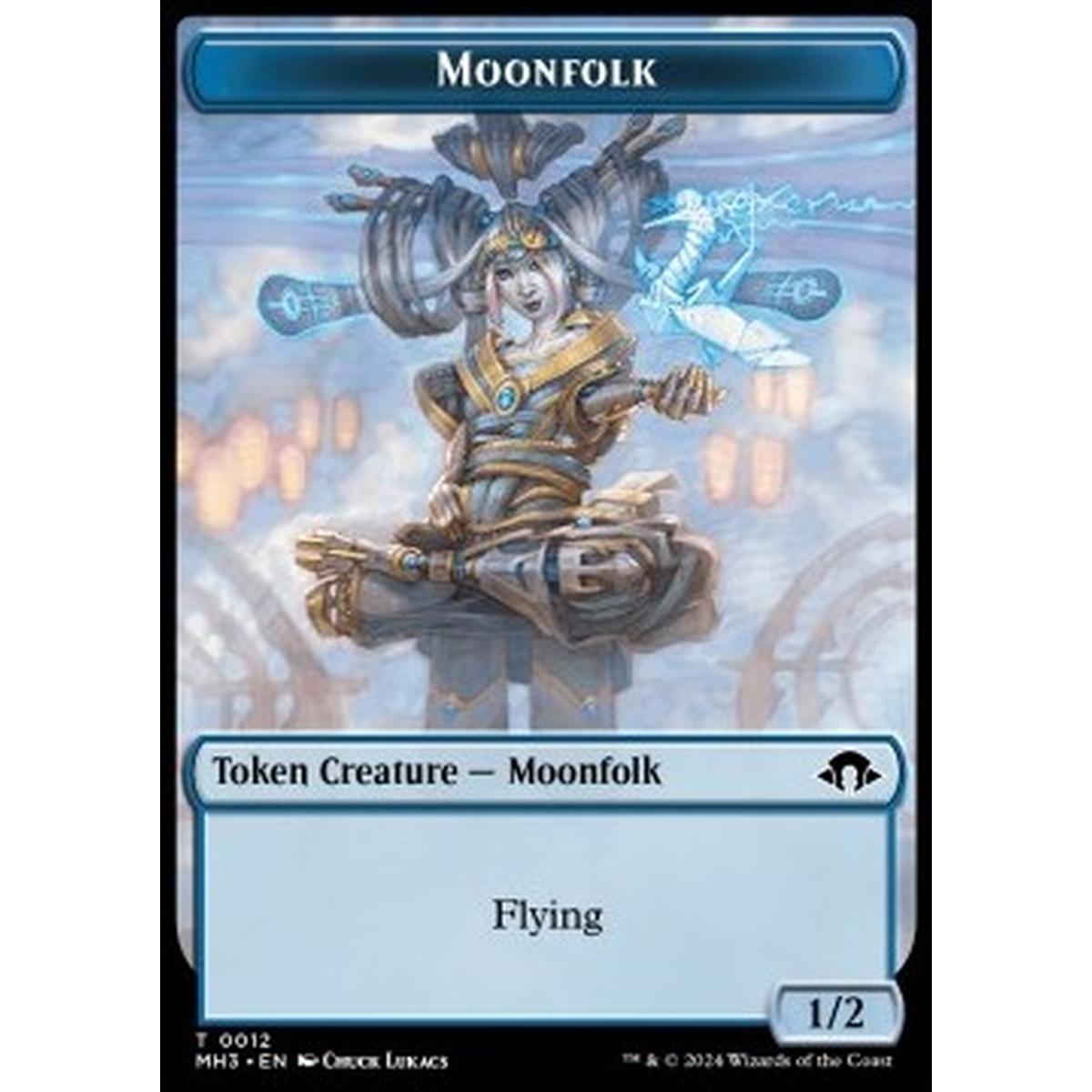 Moonfolk Token (U 1/2) // Servo Token (A 1/1) - Moonfolk Token (U 1/2) // Servo Token (A 1/1) - [TMH3] [NM] [Foil]